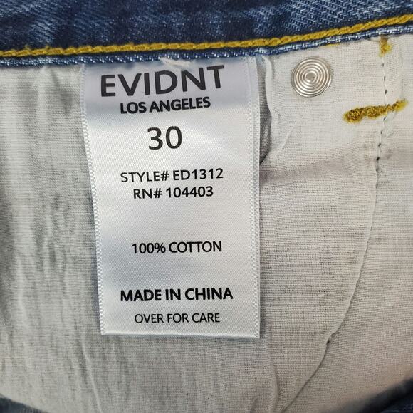EVIDNT Los Angelos Malibu Crop Jeans Sz 30 Dip Dyed Two Toned Capri NWT Festival - Picture 8 of 15